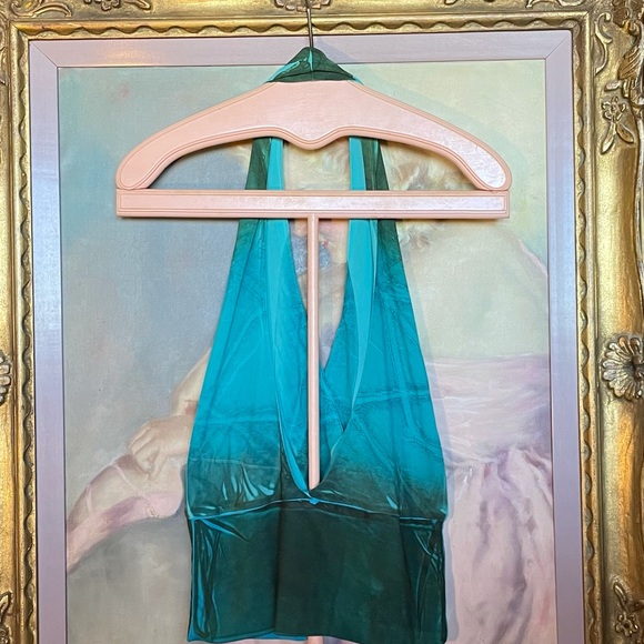Blue halter neck top - Picture 2 of 7